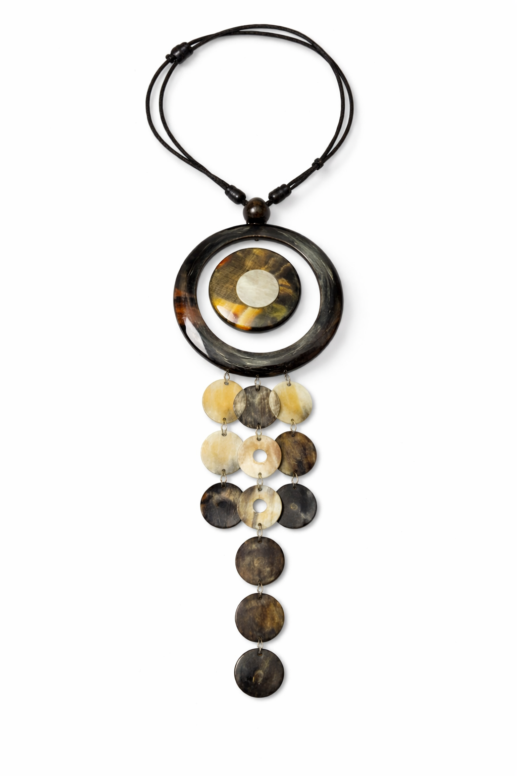 Horn Five-Strand Cascade Necklace