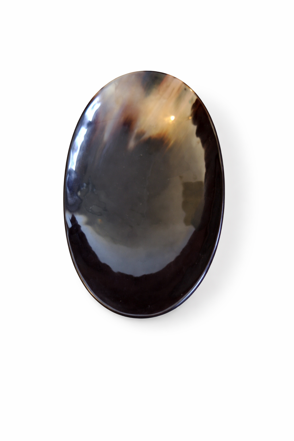 Black Horn Oval Dish