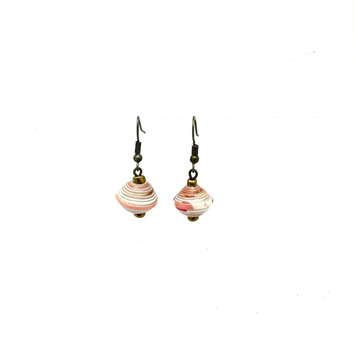 Cereal Box Bead Earrings- Pink Hues