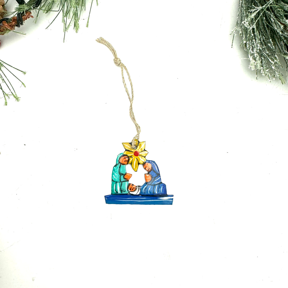World’s Smallest Nativity Ornament - Blue/ Green