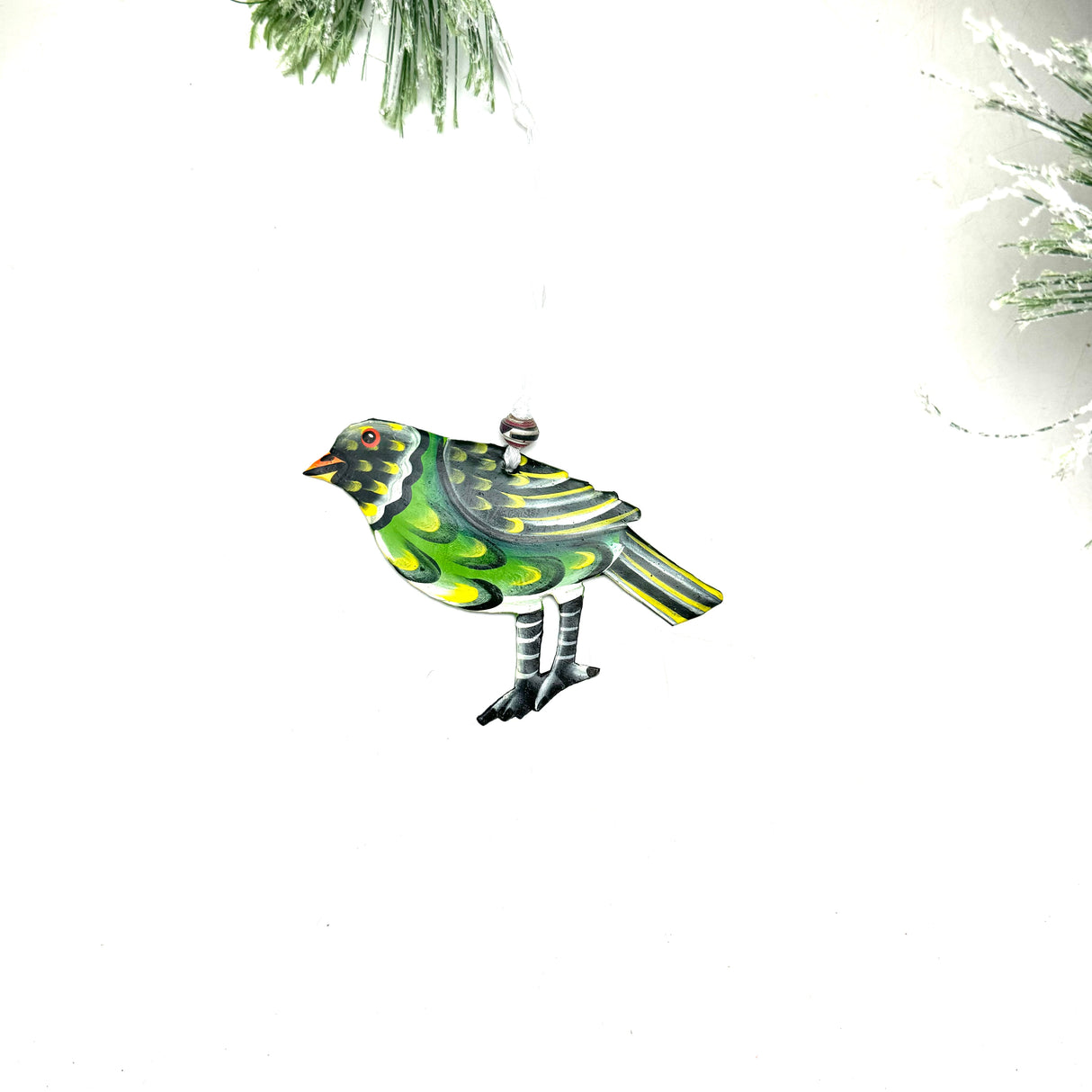 Standing Green Bird Ornament