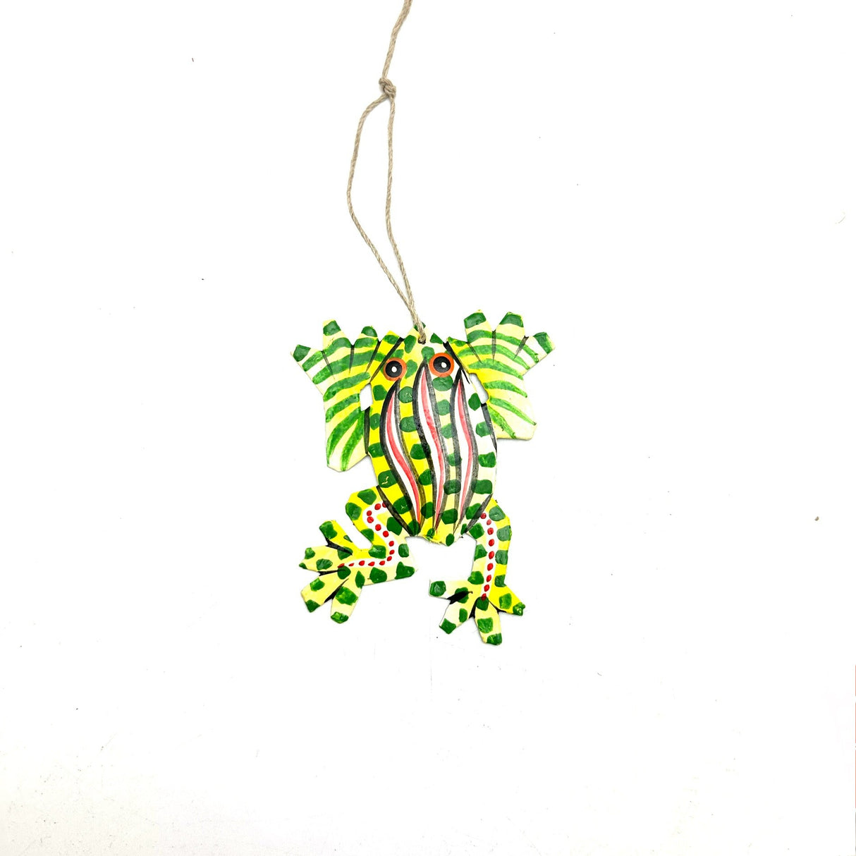 Little Frog Ornament- Green/Yellow