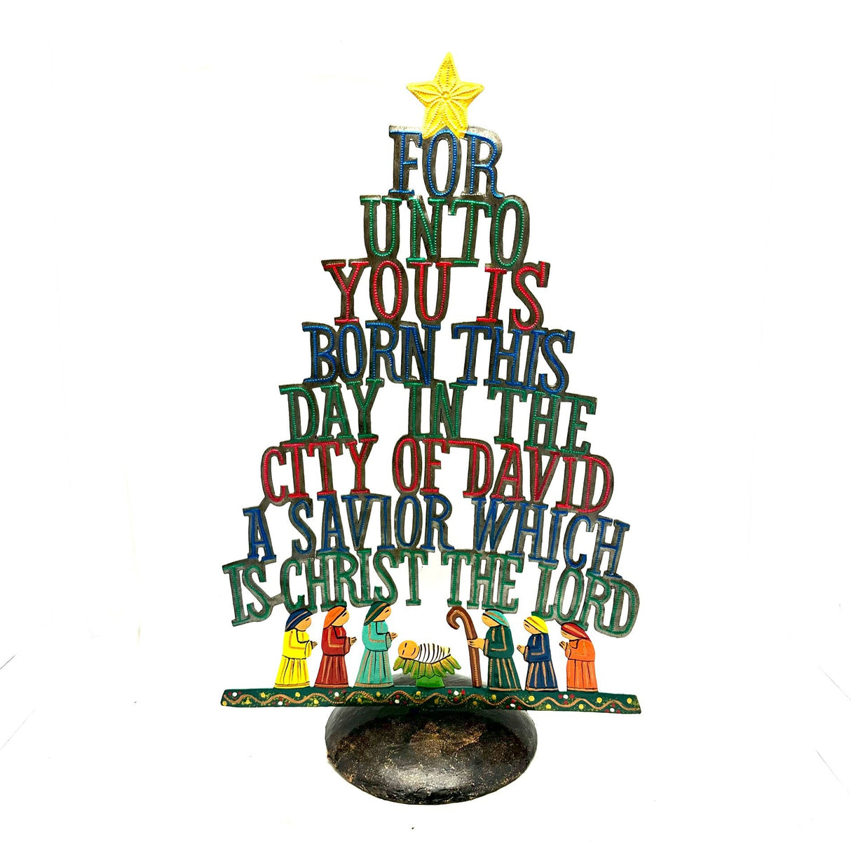 Standing Christmas Tree Nativity