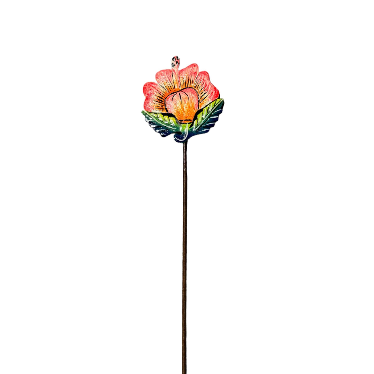 Bright Hibiscus Garden Stake