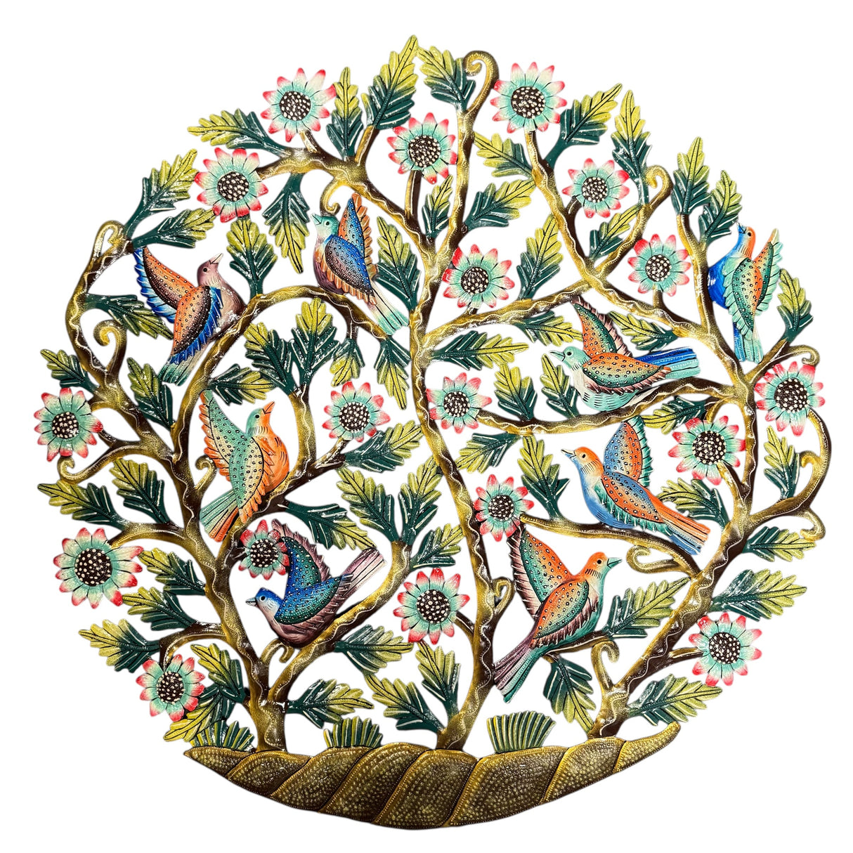 Jumbo 3-D Birds In Tree