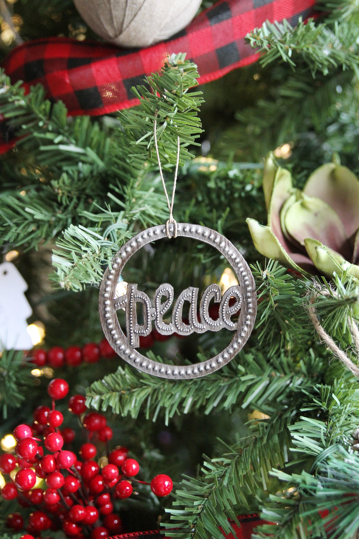 Peace Metal Art Ornament