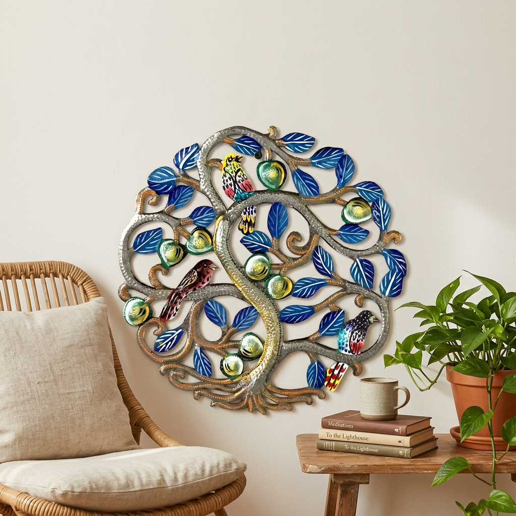 Medium Blue Tree of Life Dimensions: 13"