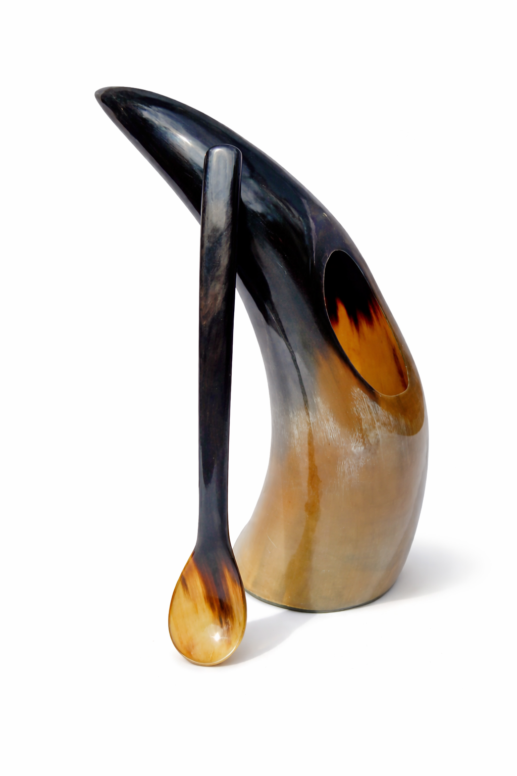 Horn Condiment Serving Spoon