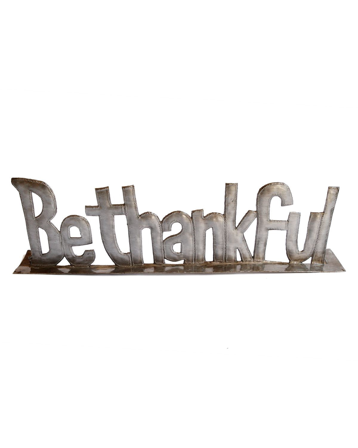 Be Thankful Standing Metal Art