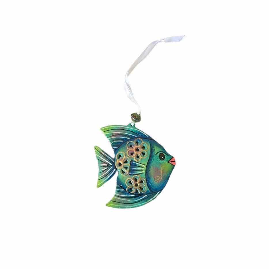 Turquoise Fish Ornament