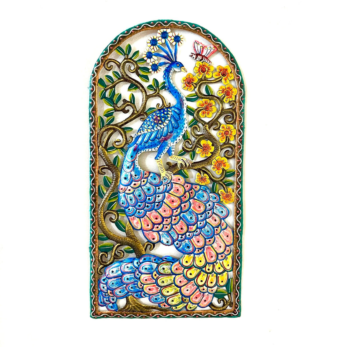Arched Window with Peacock