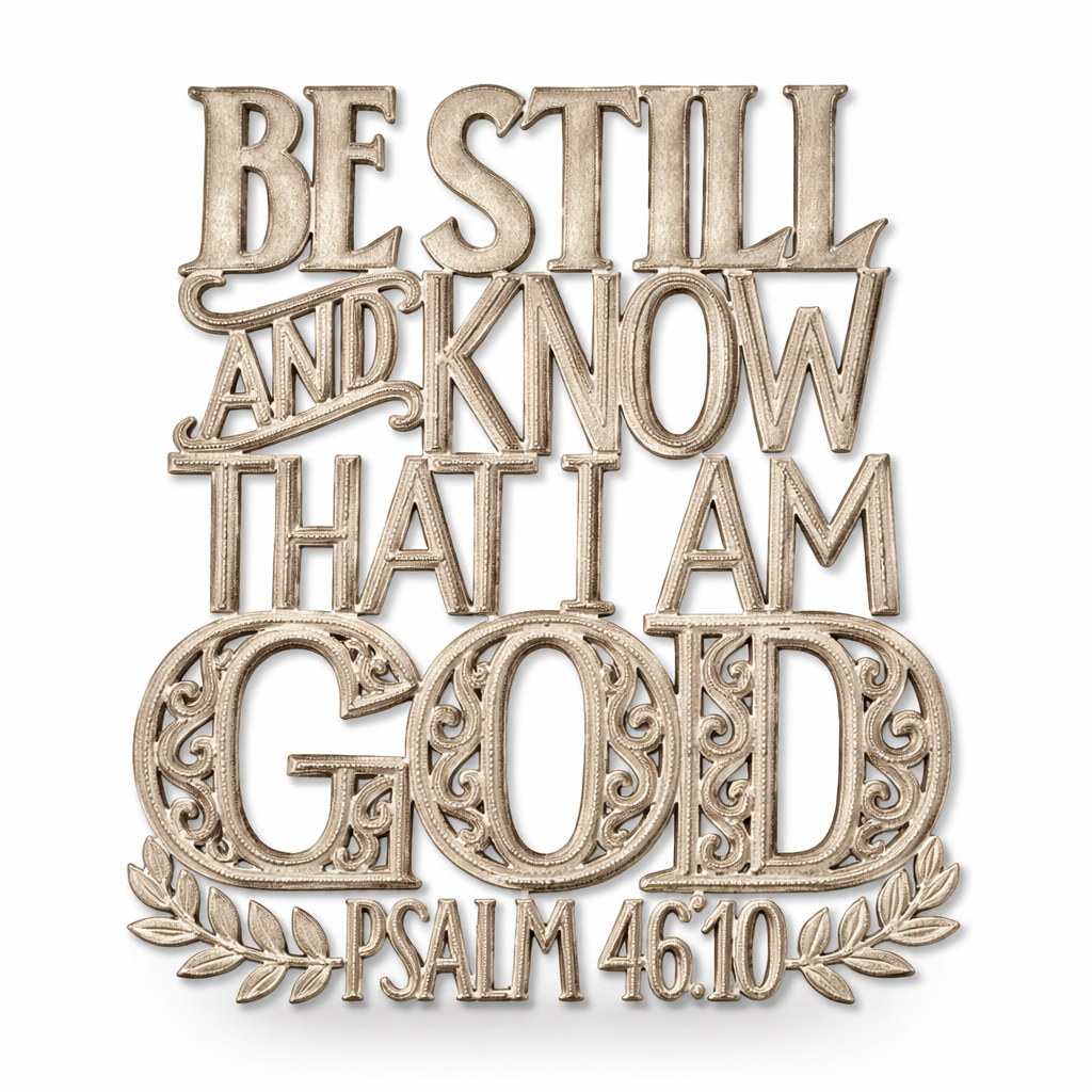 Psalm 46:10 Metal Art