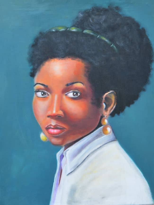 Woman in White Blouse