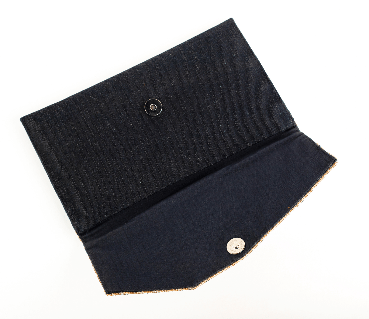 Black Handmade Women Clutch Purse Made of Beads