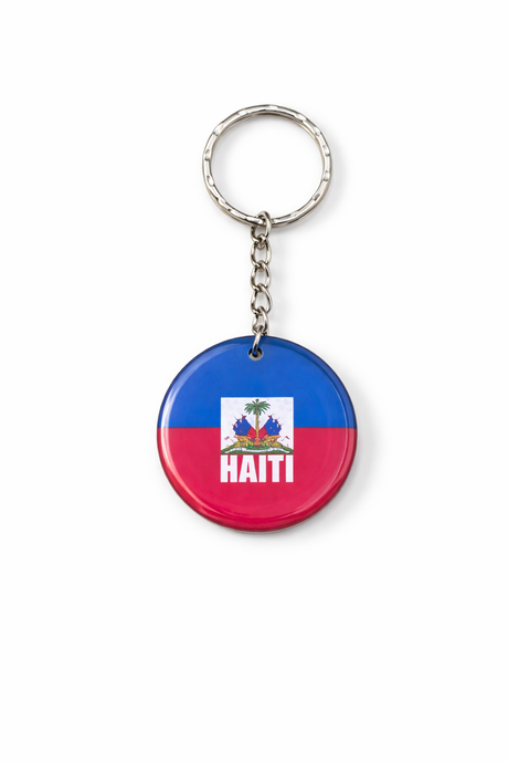 Haiti Flag Resin Keychain