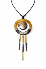 Horn Ring Bar Necklace