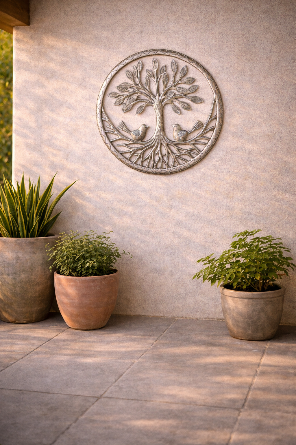 Haitian Tree of Life Metal Art - Round