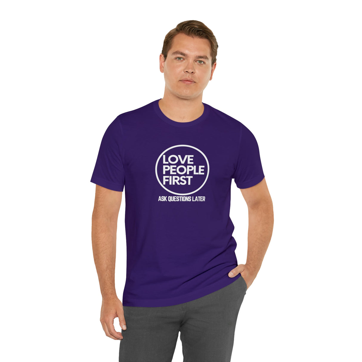 Love People First Tee (White Print)