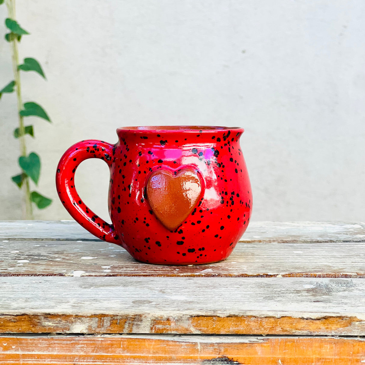 Calliope Heart Mug - Ladybug Red