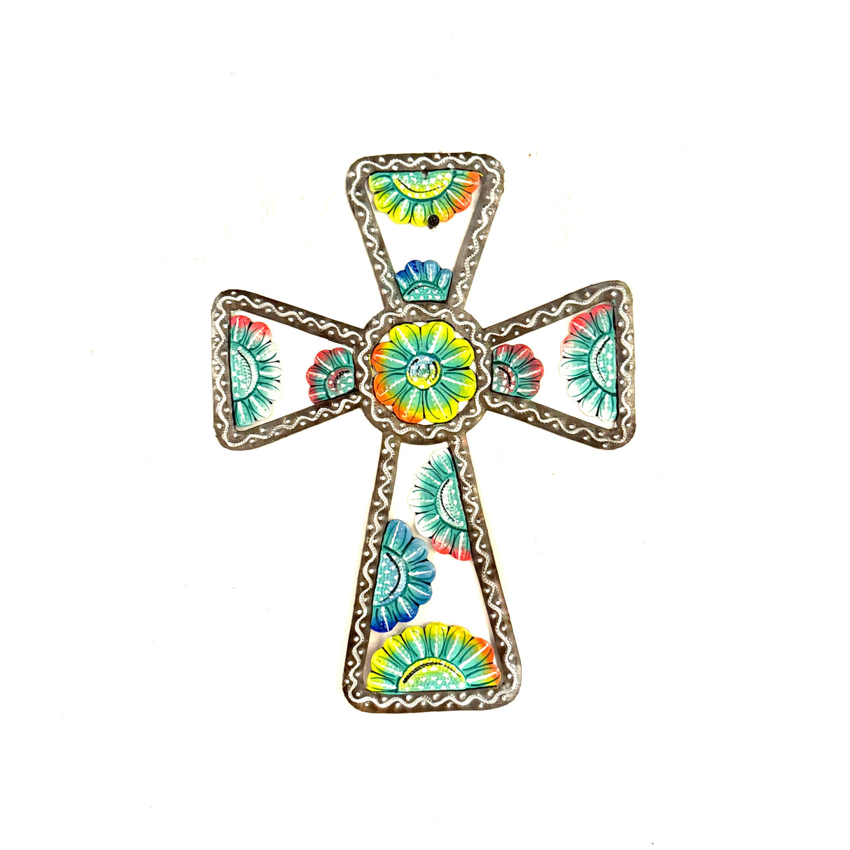 Painted Floral Cross