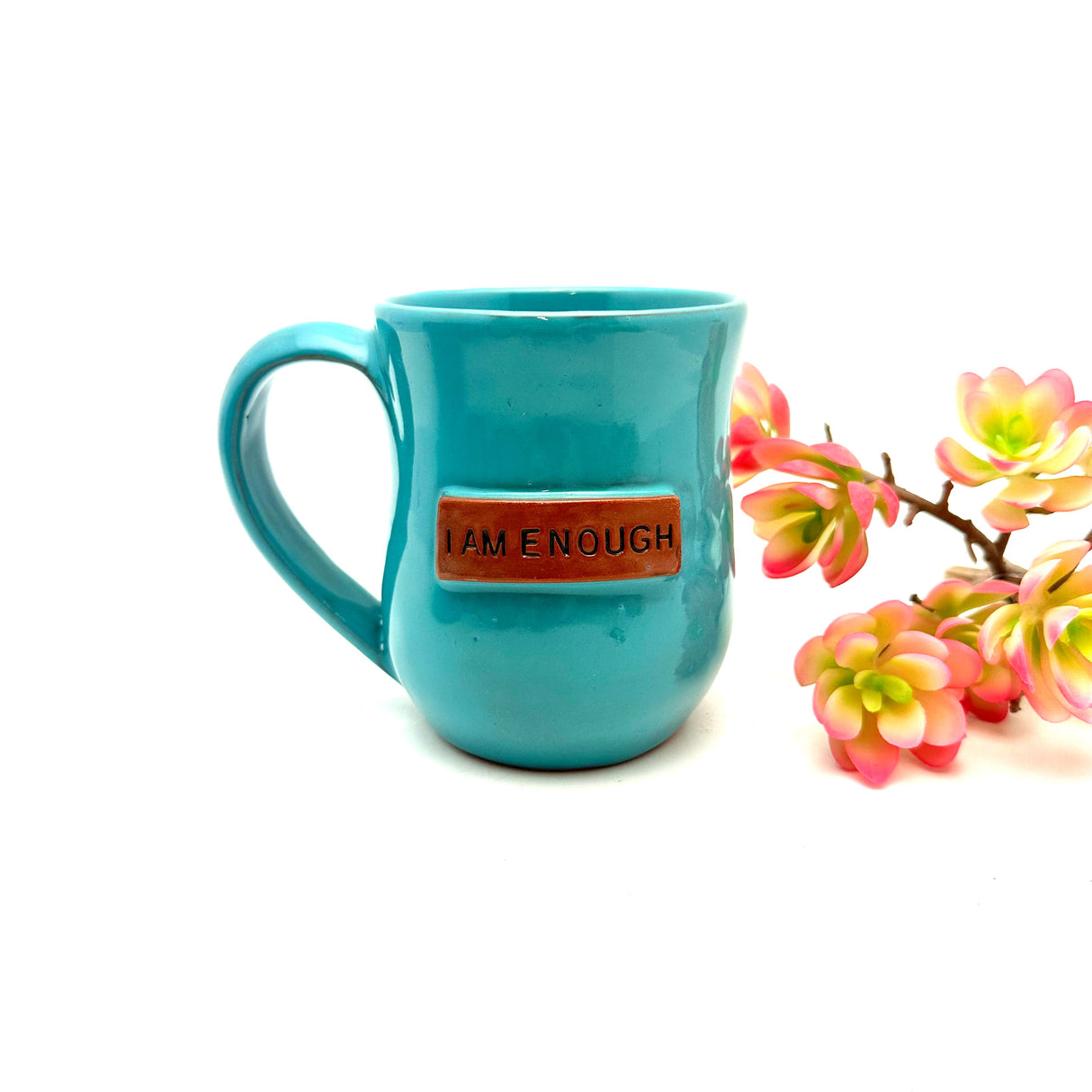 I am Enough Mug- Turquoise