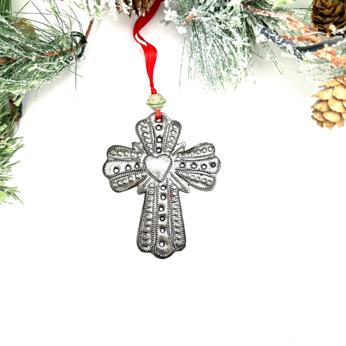 Heart Cross Ornament
