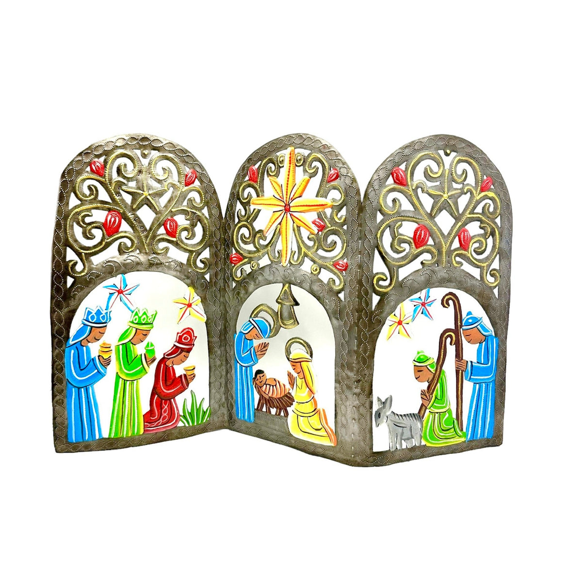 Nativity Large File Folded Large Painted Nativity – Croix Des Bouquets Marketplace