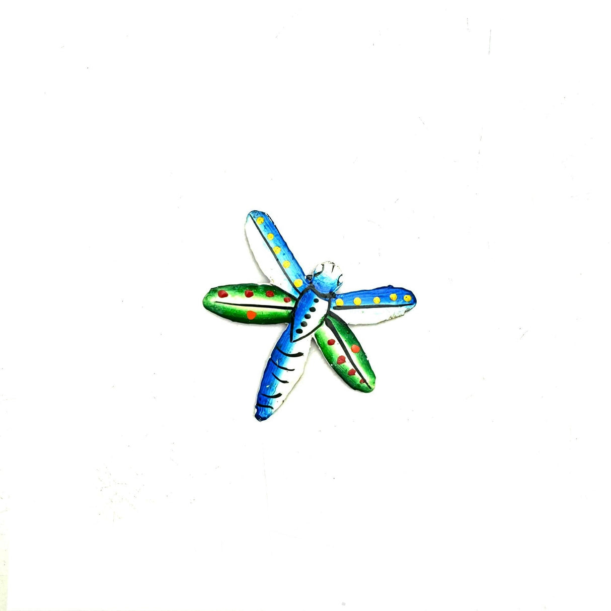 Painted Steel Drum Dragonfly Magnet