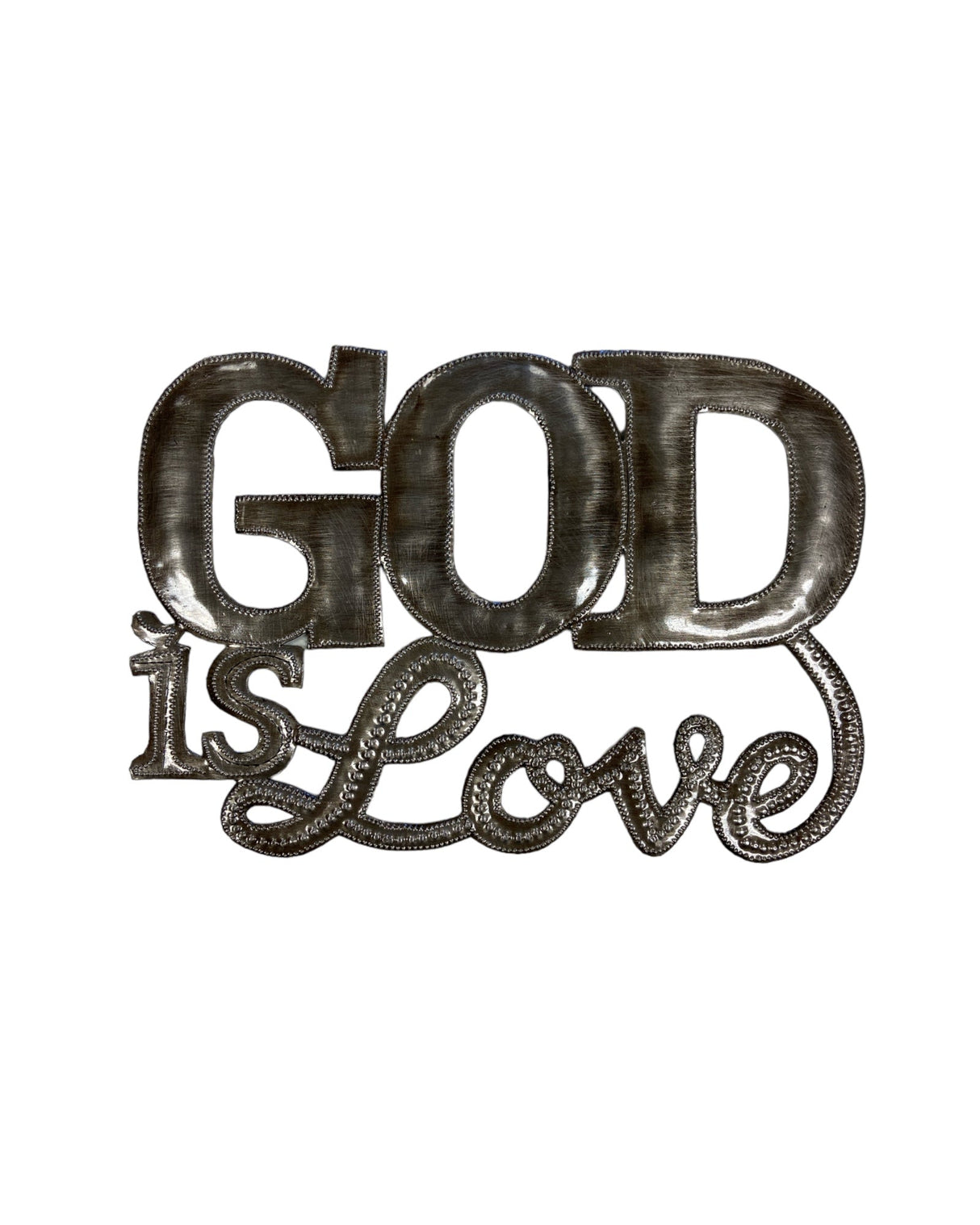 God is Love Metal Art