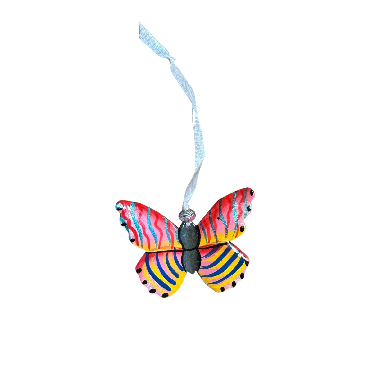 Butterfly Ornament - Red/Orange