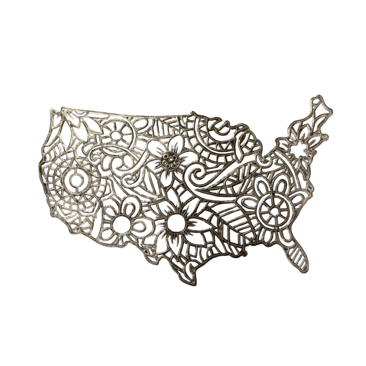 Americana Oil Drum Wall Map