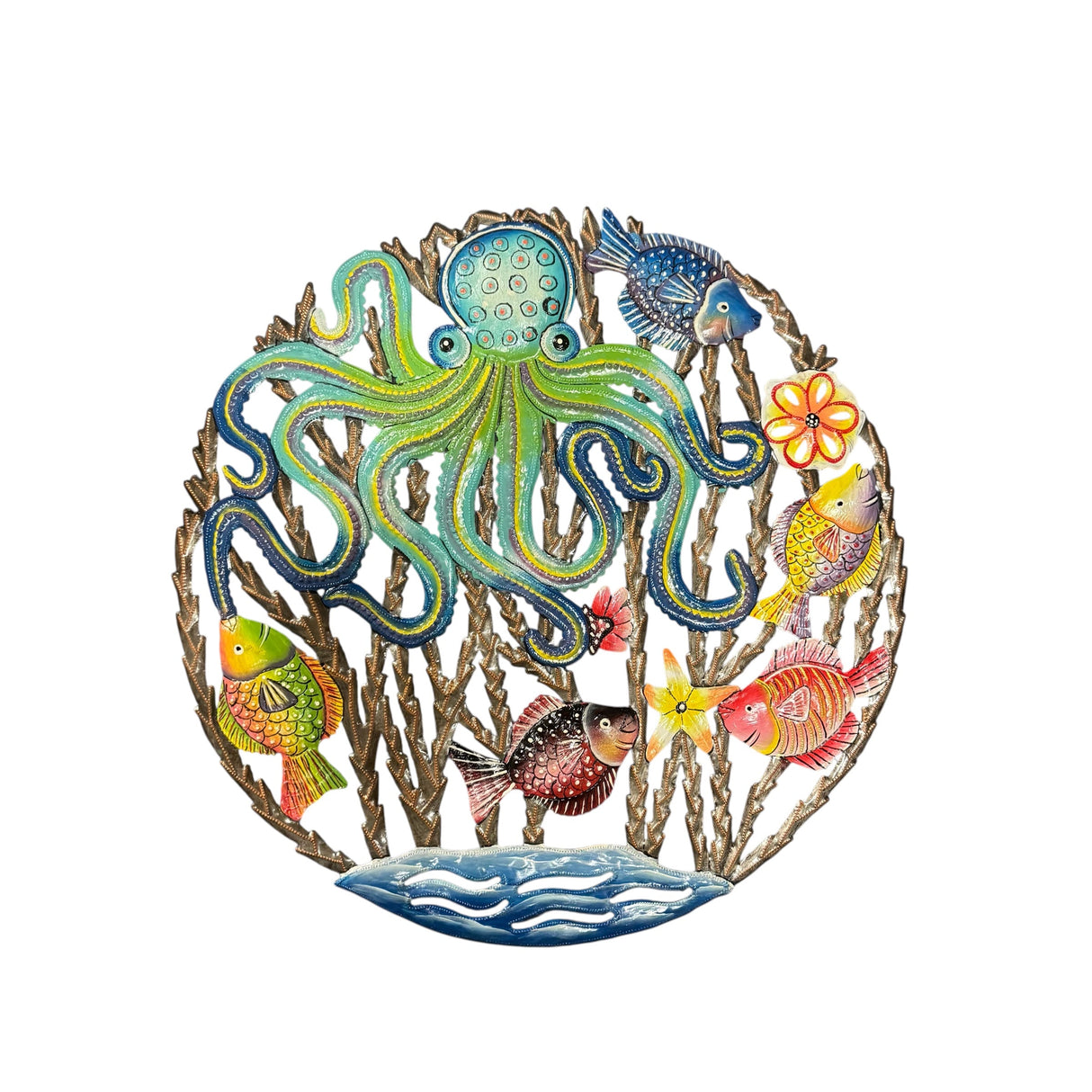 Large Turquoise Octopus in Ocean