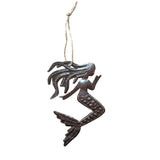 Handmade Mermaid Ornament – Haitian Recycled Metal Art