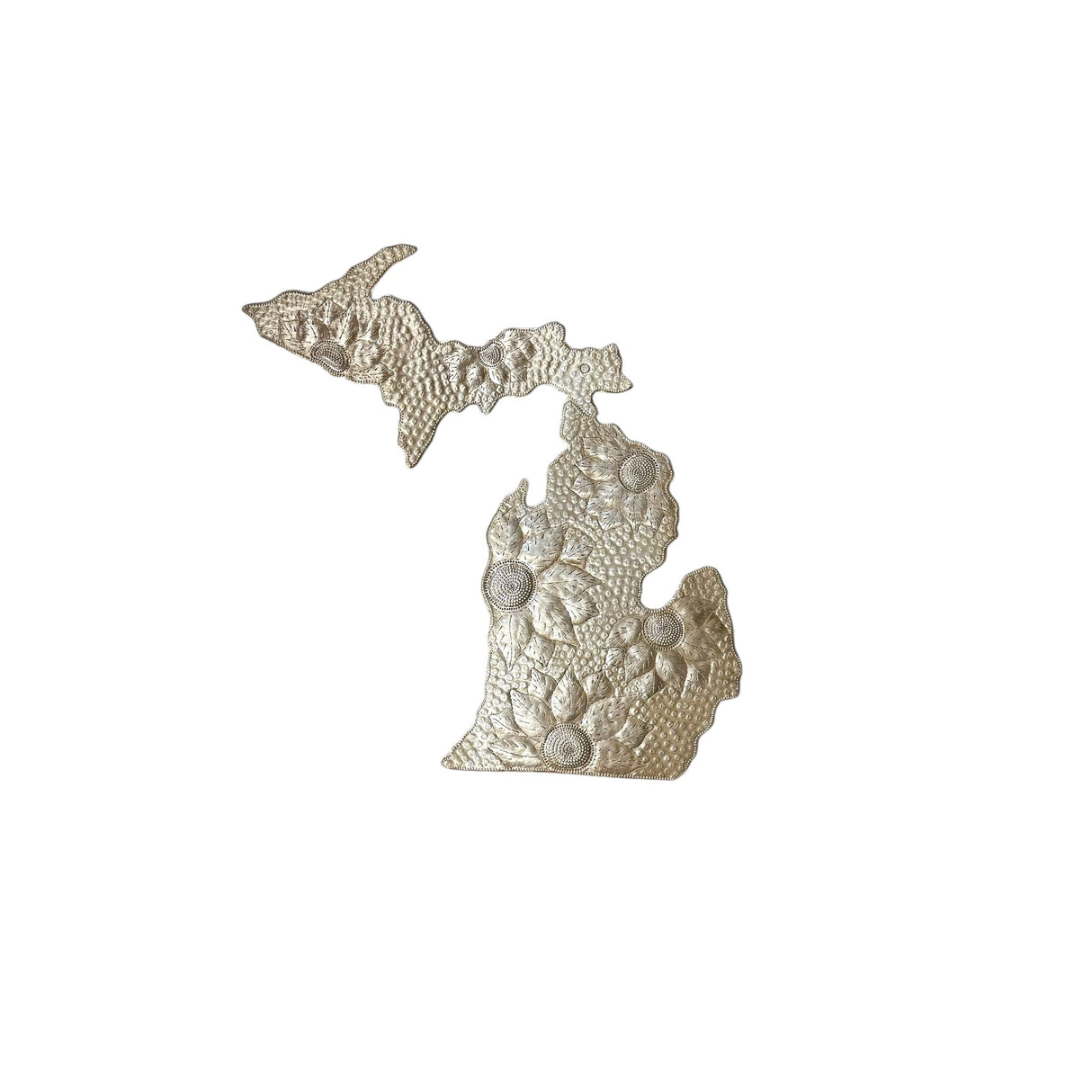 Medium Michigan Floral Metal Art