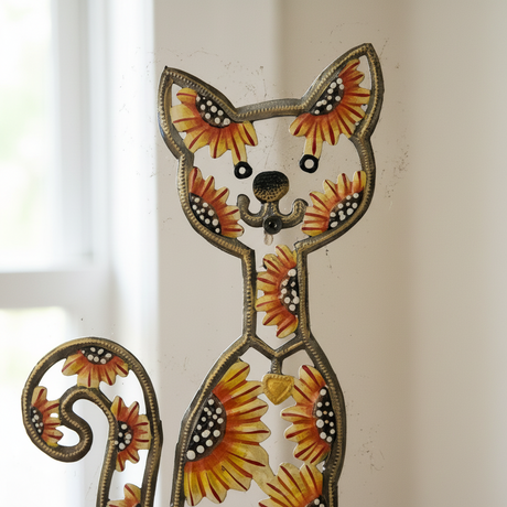Sunflower Kitty   11.5" x 6"