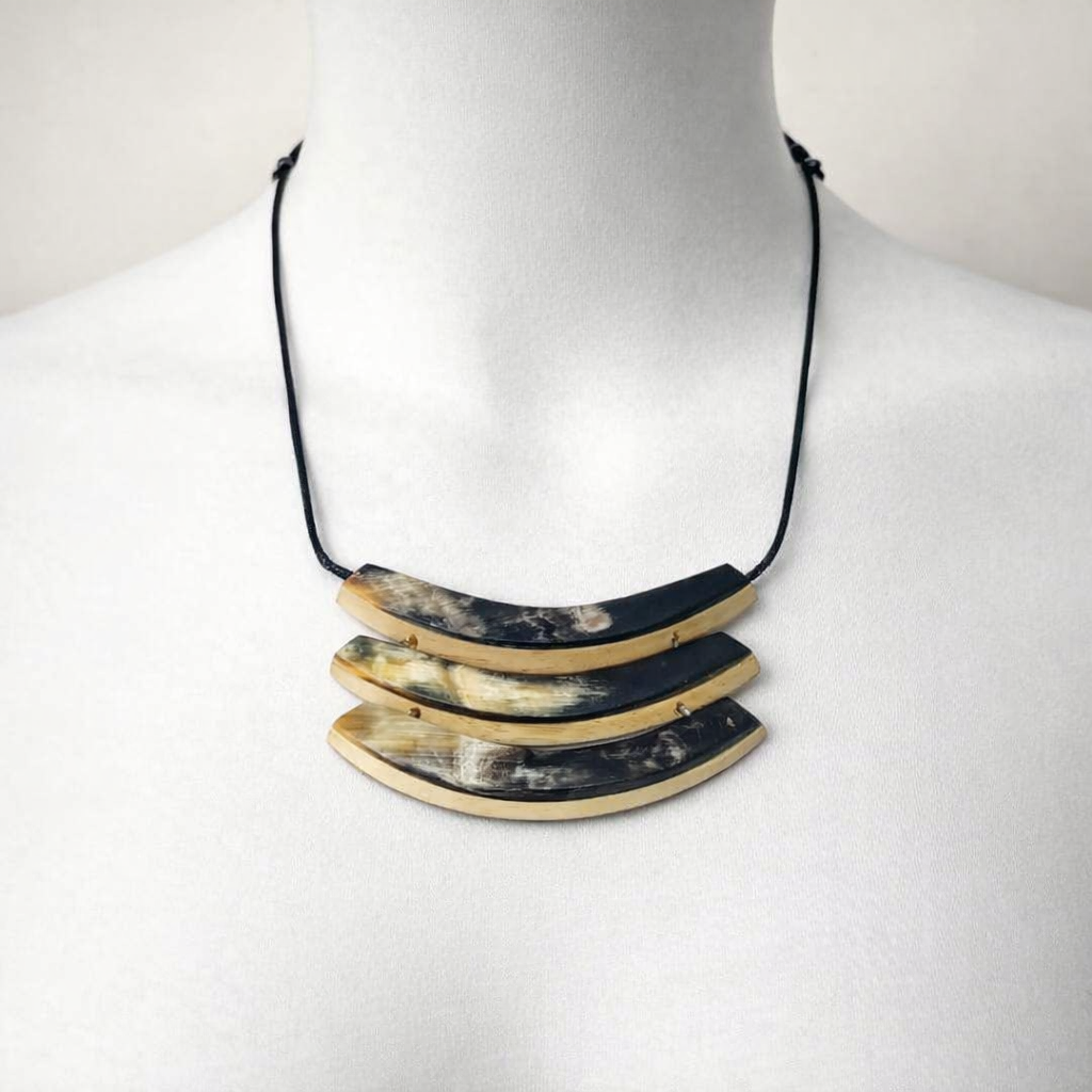Horn Flame Pendant Necklace