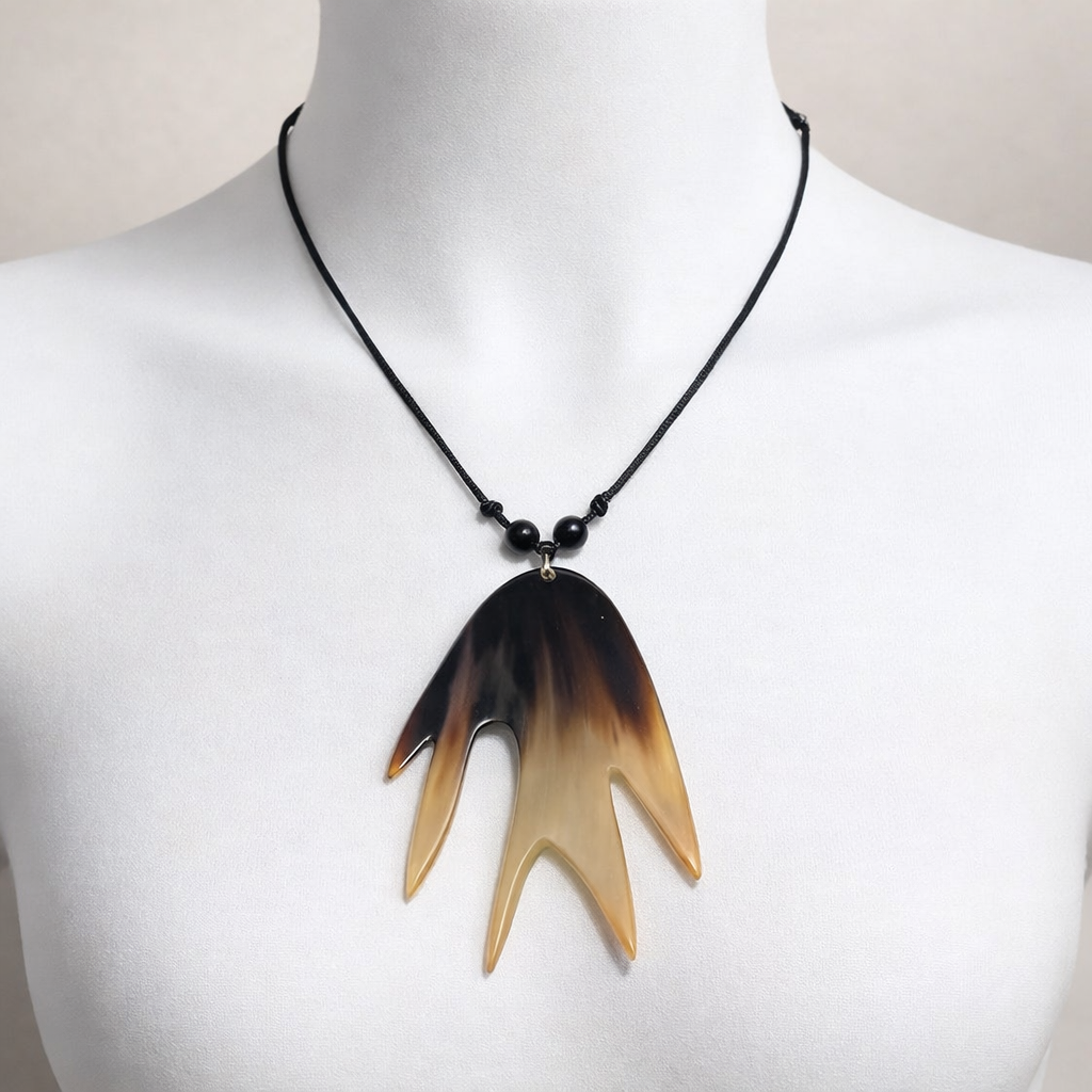 Horn Chevron Pendant Necklace