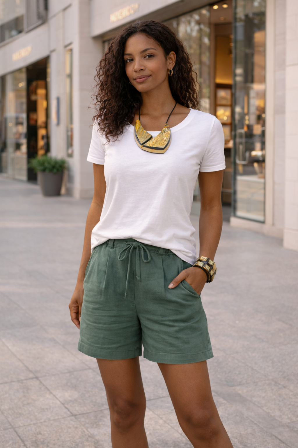 Horn Bib Statement Necklace