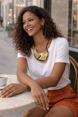 Horn Bib Statement Necklace