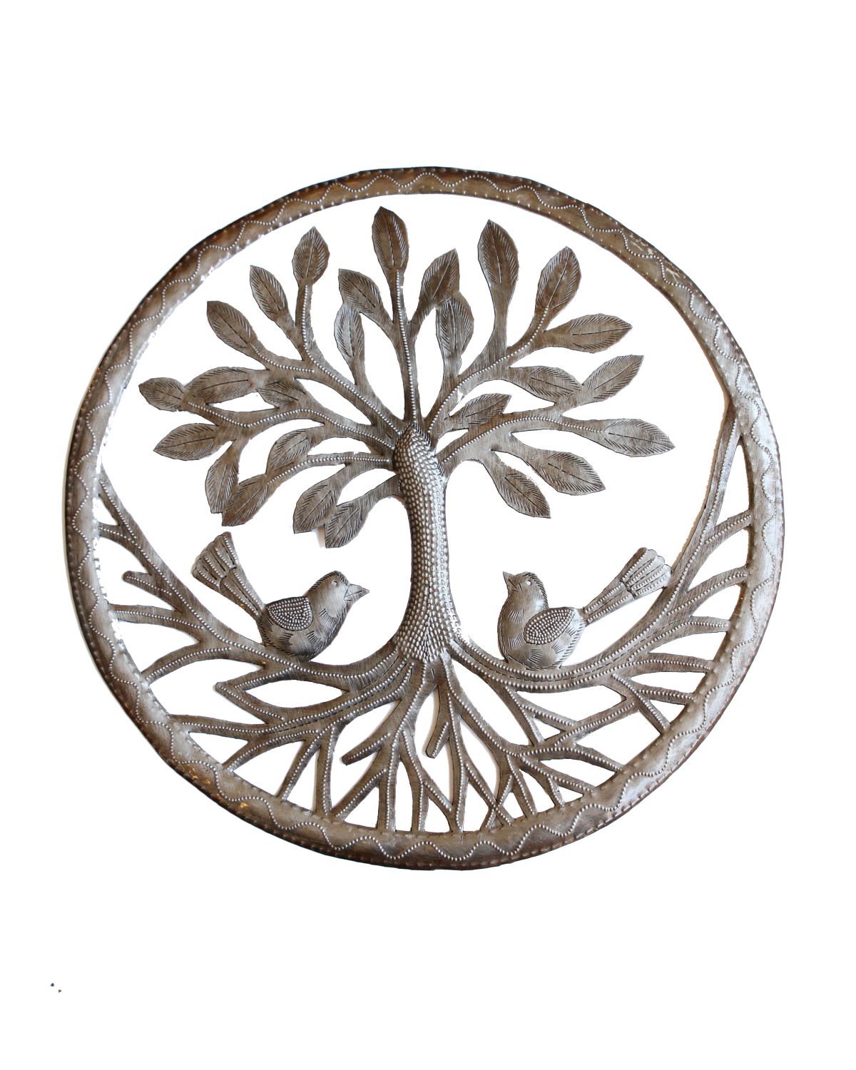 Haitian Tree of Life Metal Art - Round