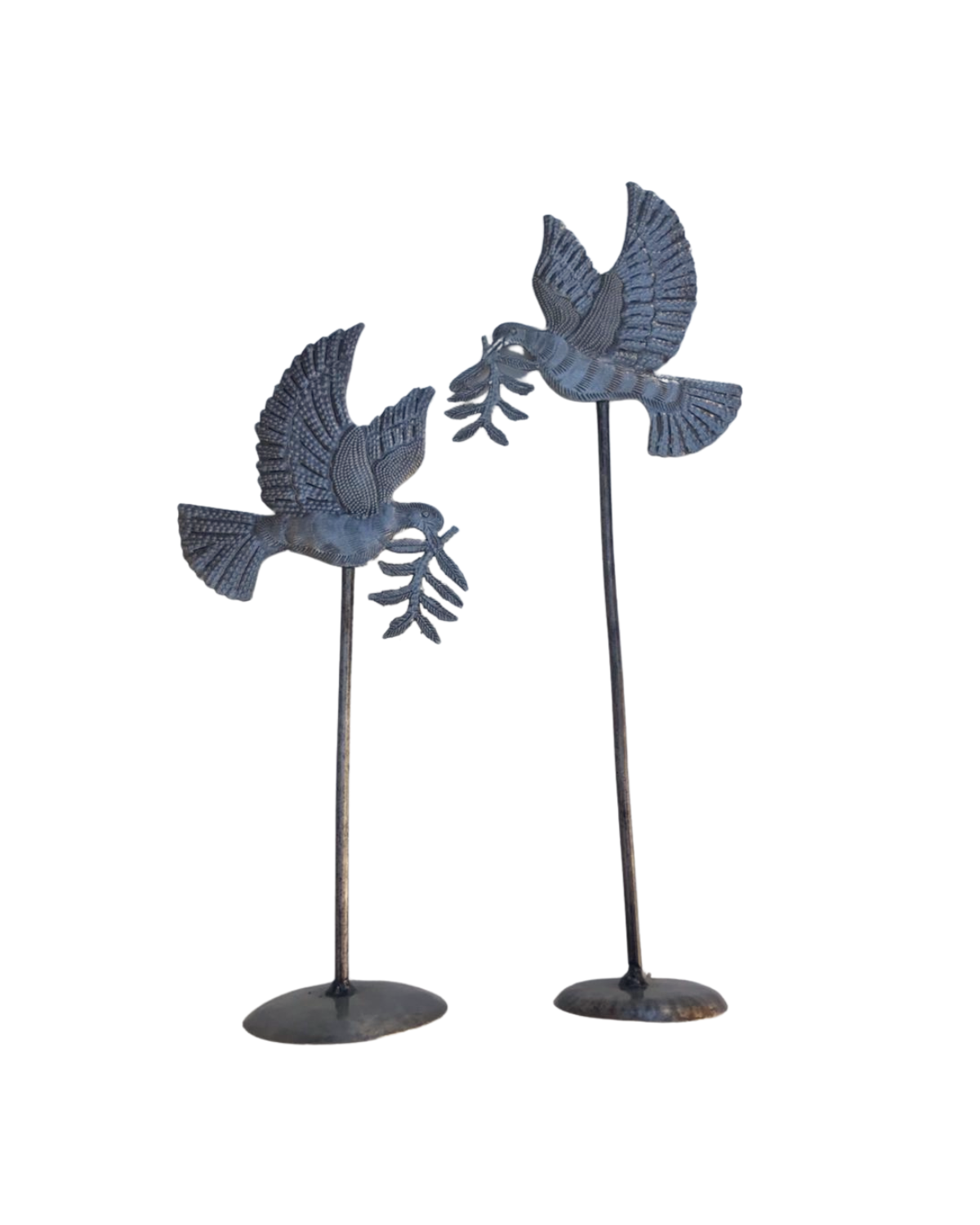 Dove with Olive Branch Set of 2 - Freestanding
