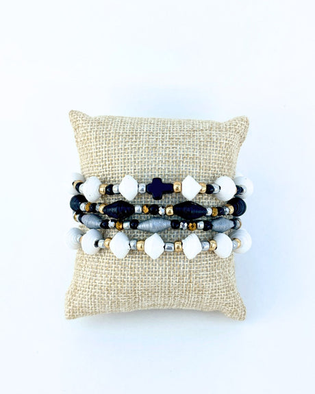 Mirielle Paper Bead Bracelet Set