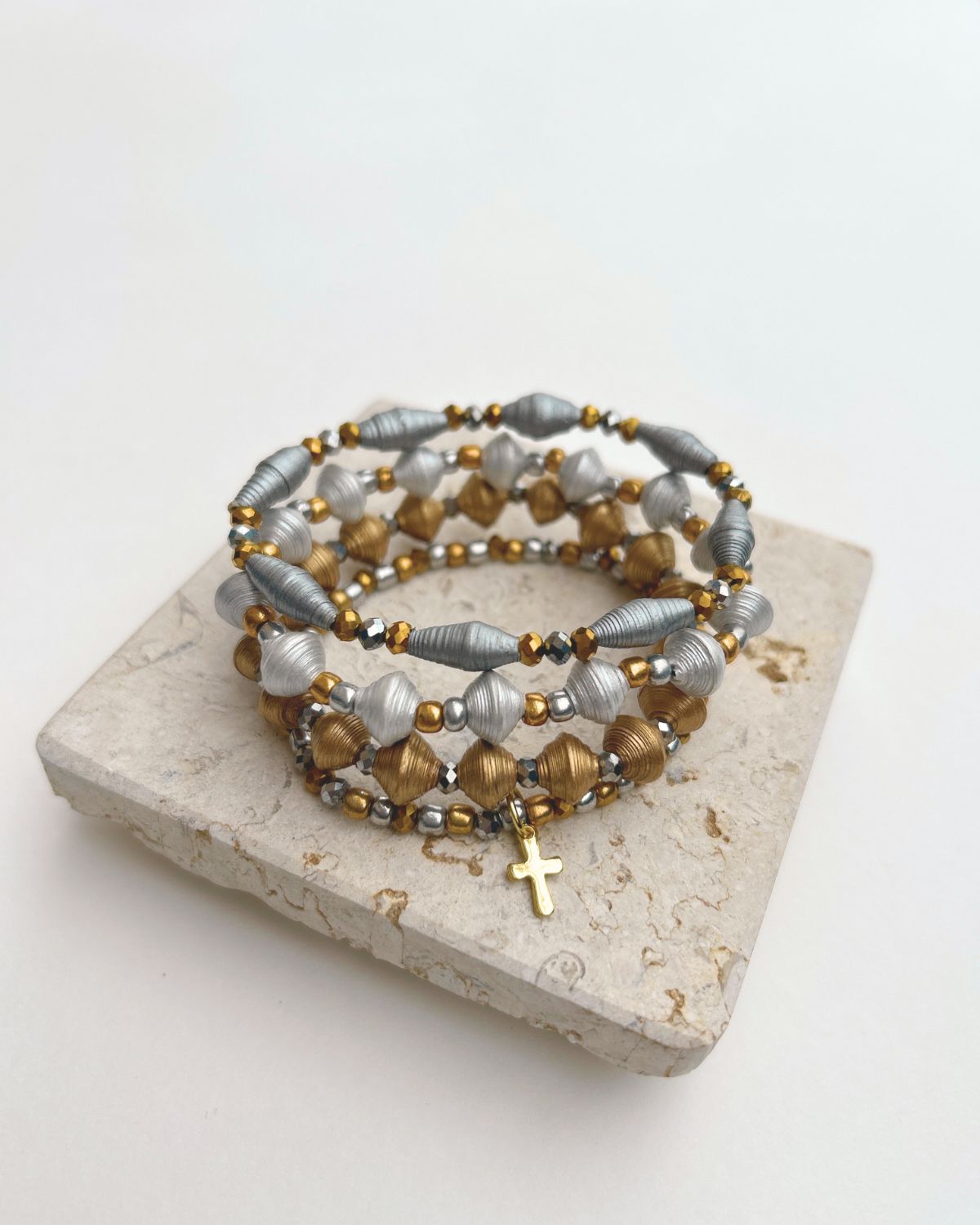 Aniah Paper Bead Bracelet Set