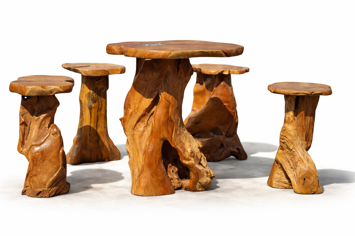 Teak Root Bar Set