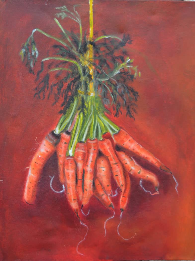 Haitian Carrot Garden Painting