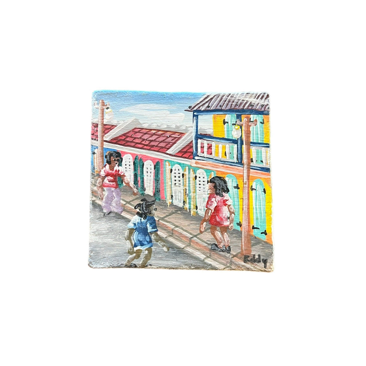 Eddy André Tiny Painting On Plaster #3