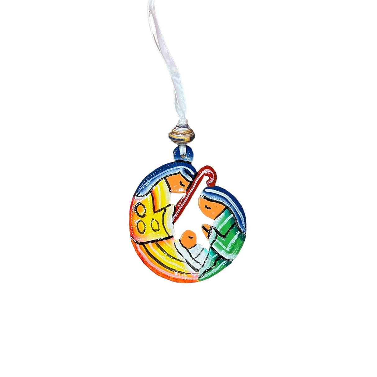 Steel Drum Nativity Ornament- Painted