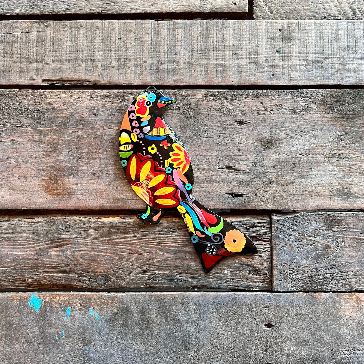 Small Metal Bird- Painted