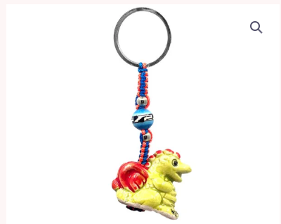 Ceramic Dragon Keychain