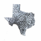 Texas Floral Metal Wall Art, Handmade Haitian Recycled Steel Drum Decor, 15" x 15"